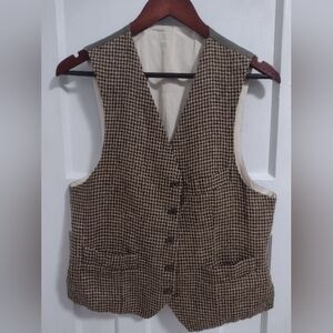 Brown Houndstooth Vest